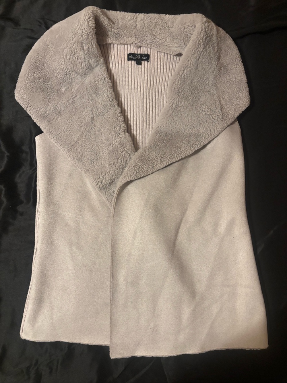Light gray cozy faux fur